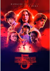 Stranger Things Season 5 poster with main characters and Upside Down theme